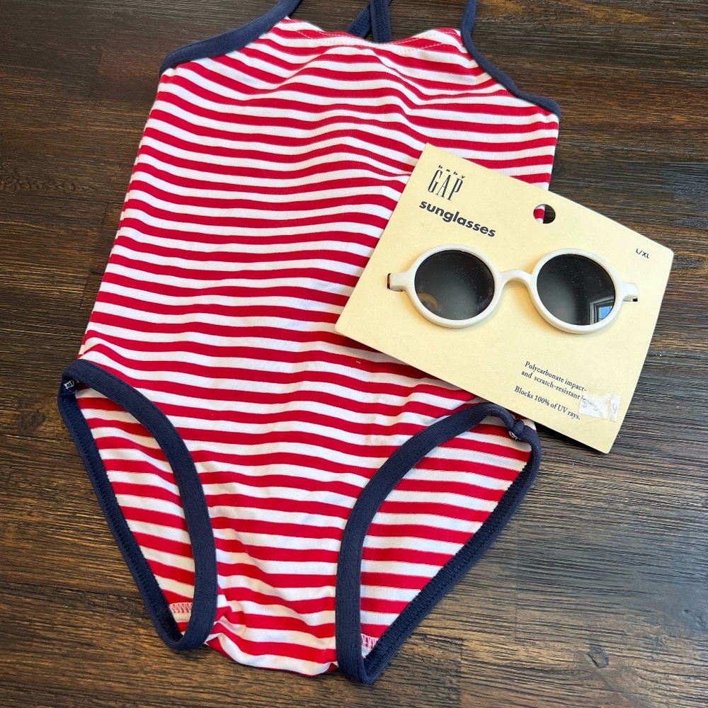 Infant Bathing Suit & Sunglasses